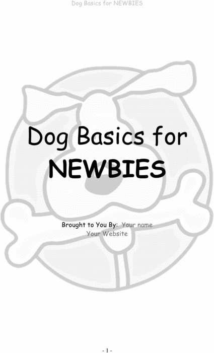 Product picture DogBasics ebook