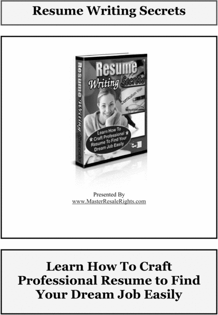 Product picture Resume writing secrets